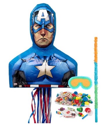 KIT PIÑATA MEJICANA CAPITAN AMERICA