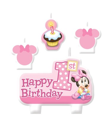 VELAS MINNIE BABY PRIMER AÑO 