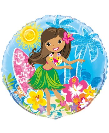 GLOBO DE HELIO HAWAIANA LUAU PARTY