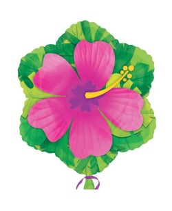 GLOBO DE HELIO FLOR ROSA