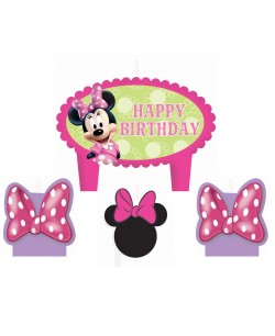 Velas Minnie Rosa Set 4 Velas para Tartas | La Casa de las Fiestas
