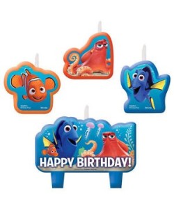 Velas Buscando a Dory Set 4 Velas