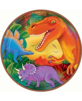 PLATOS DINOSAURIOS GRANDES 8 UNIDADES