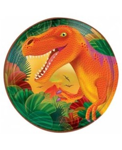 PLATOS DINOSAURIOS  PEQUEÑOS 8 UNIDADES