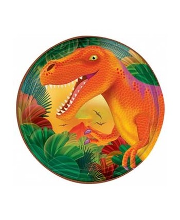 PLATOS DINOSAURIOS  PEQUEÑOS 8 UNIDADES