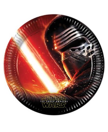 PLATOS STAR WARS EP VII KYLO 8 UNIDADES