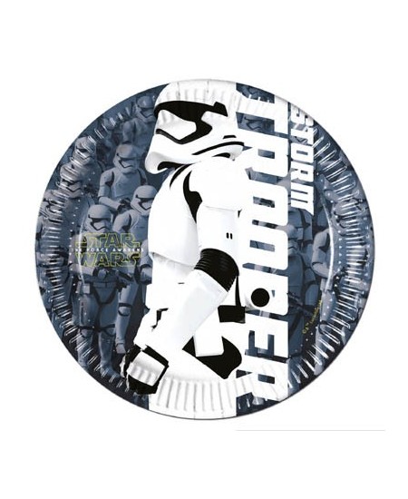 Platos Star Wars EP VII Stormtrooper 8 Unidades | La Casa de las Fiestas