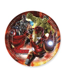 PLATOS AVENGERS ERA DEL ULTRON 8 UNIDADES