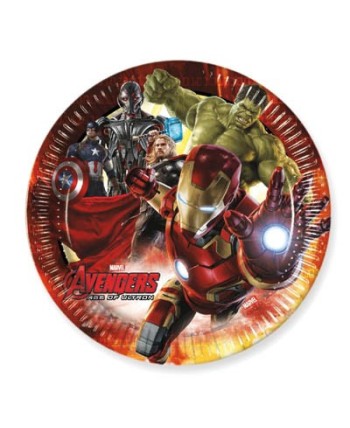 PLATOS AVENGERS ERA DEL ULTRON 8 UNIDADES