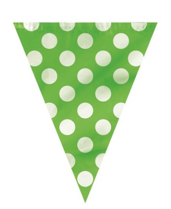 BANDERIN LIMA CON TOPOS 