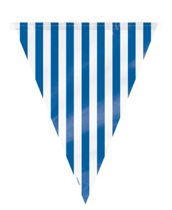 Banderin Azul con Rayas para Fiestas | La Casa de las Fiestas