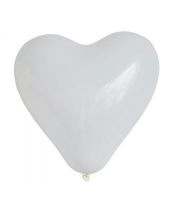 BOLSA 10 GLOBOS CORAZON BLANCO