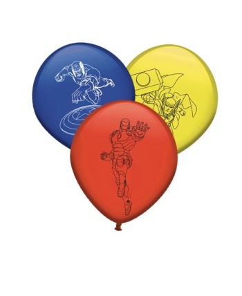 GLOBOS VENGADORES 8 UNIDADES