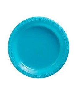 PLATO AZUL CARIBE PEQUEÑO PLASTICO 10 UNIDADES