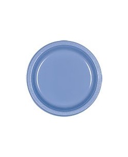 PLATO AZUL PASTEL PEQUEÑO PLASTICO 10 UNIDADES