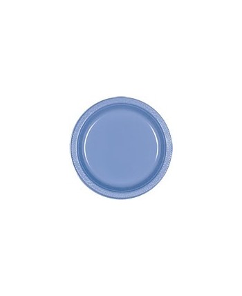 PLATO AZUL PASTEL PEQUEÑO PLASTICO 10 UNIDADES