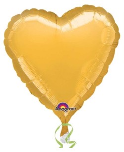 GLOBO DE HELIO CORAZON ORO