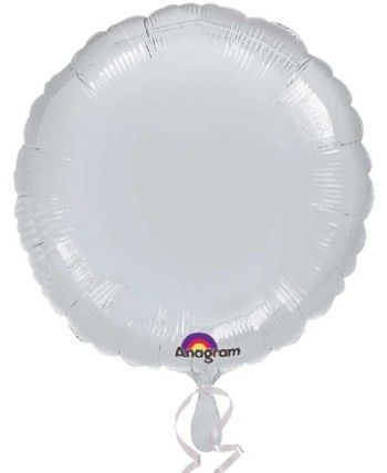 GLOBO DE HELIO CIRCULO PLATA
