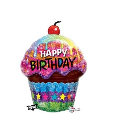 Globo de Helio Cupcake Happy Birthday | La Casa de las Fiestas