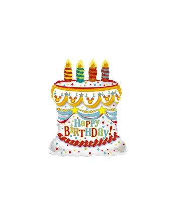 GLOBO DE HELIO HAPPY BIRTHDAY CON VELAS