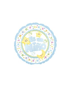 GLOBO DE HELIO ES UN NIÑO ESTRELLA Y LUNA