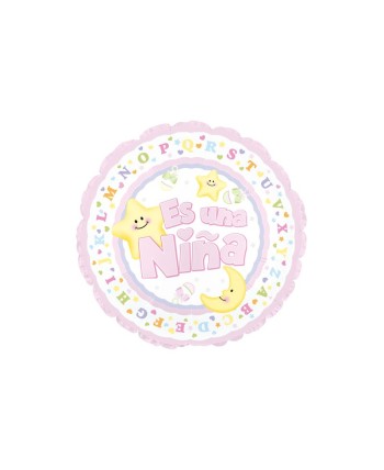 GLOBO DE HELIO  ES UN NIÑA ESTRELLA Y LUNA