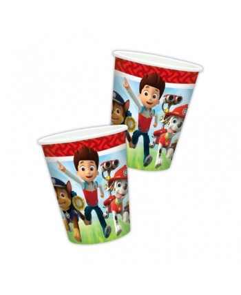 Vasos Patrulla Canina Borde Rojo 8 Unidades
