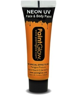 MAQUILLAJE NEON ULTRAVIOLETA NARANJA CALABAZA