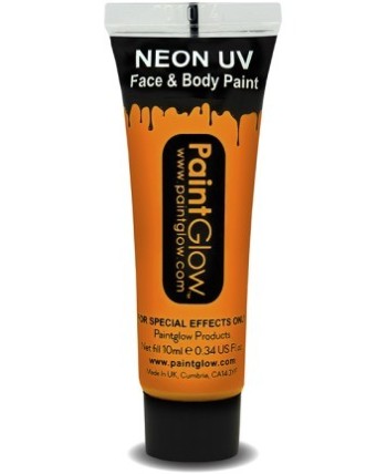 MAQUILLAJE NEON ULTRAVIOLETA NARANJA CALABAZA