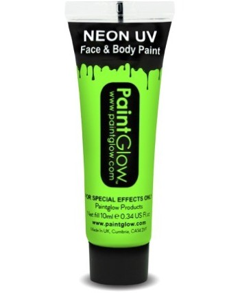 MAQUILLAJE NEON ULTRAVIOLETA VERDE