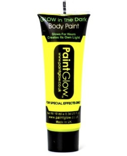 MAQUILLAJE QUE BRILLA EN LA OSCURIDAD NEON AMARILLO