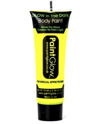 MAQUILLAJE QUE BRILLA EN LA OSCURIDAD NEON AMARILLO