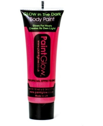 MAQUILLAJE QUE BRILLA EN LA OSCURIDAD NEON ROJO