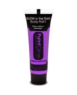 MAQUILLAJE QUE BRILLA EN LA OSCURIDAD NEON VIOLETA