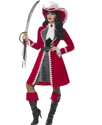 DISFRAZ DE CAPITANA GARFIO LUJO PARA MUJER