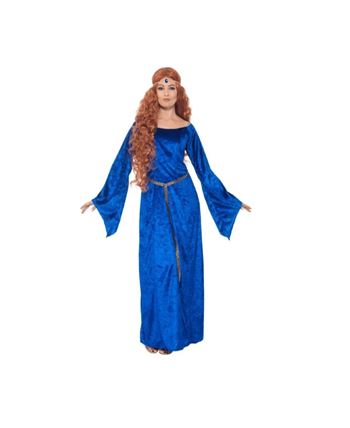 DISFRAZ DE MEDIEVAL AZUL TERCIOPELO