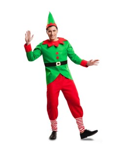 DISFRAZ DE ELFO NAVIDEÑO CASACA VERDE PARA HOMBRE