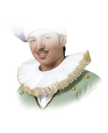 GORGUERA BLANCA Y DORADA