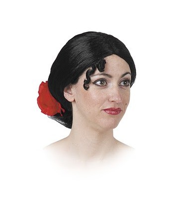 PELUCA ANDALUZA MOÑO LUJO CON FLOR