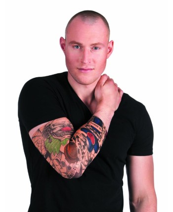 MANGUITO EFECTO TATUAJE TELARAÑAS 