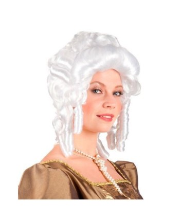 PELUCA EPOCA BARROCA MUJER BLANCA 