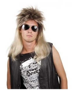 PELUCA AÑOS 80 RUBIA ROCKERO