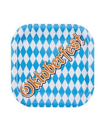 Platos Cuadrados Oktoberfest 6 Unidades | La Casa de las Fiestas