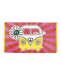 CARTEL POLIESTER HIPPIE FURGONETA