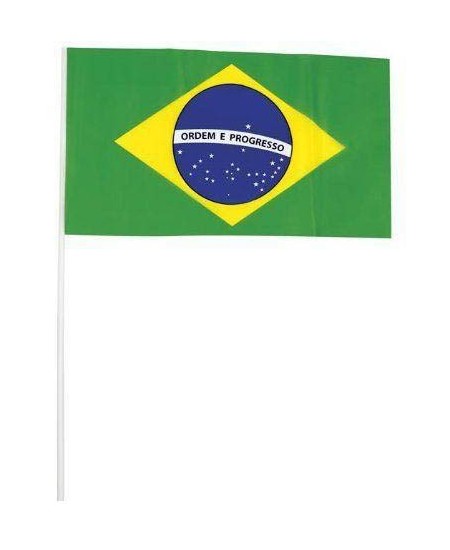 BANDERIN BRASIL CON PALO 20 UNIDADES 