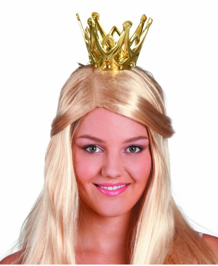 ▷ CORONA TOCADO DORADA PRINCESA