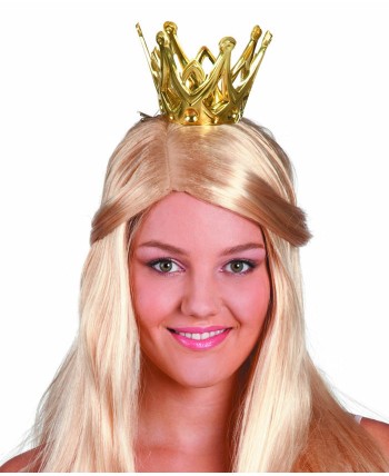 ▷ CORONA TOCADO DORADA PRINCESA