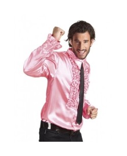 CAMISA CHORRERAS ROSA AÑOS 70 PARA HOMBRE