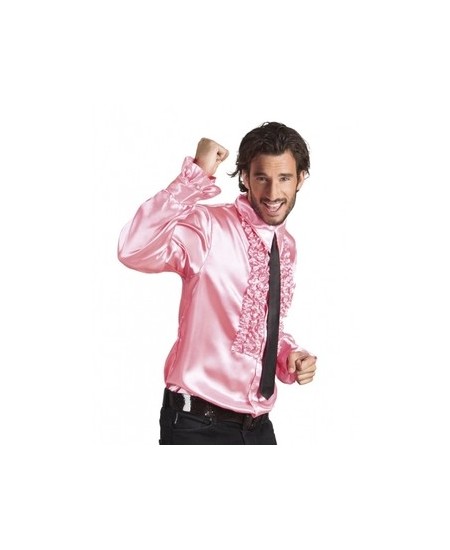 CAMISA CHORRERAS ROSA AÑOS 70 PARA HOMBRE