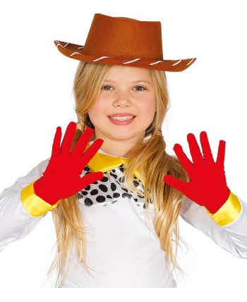 GUANTES ROJOS CORTOS INFANTILES 